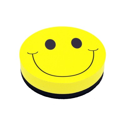 Ashley Productions Magnetic Whiteboard Eraser, Smile Face (Pack of 6)
