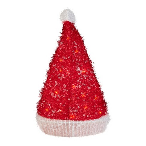 Northlight 12.25" Lighted Santa Hat Christmas Tree Topper, Clear Lights - image 1 of 4