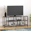 55 Inches Blackened Bronze Metal/Glass TV Stand - Henn&Hart - 4 of 4