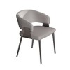 GDFStudio Haversham Modem Faux Leather Upholstered Dining Chairs with Curved Backrest (Set of 2) - 2 of 4