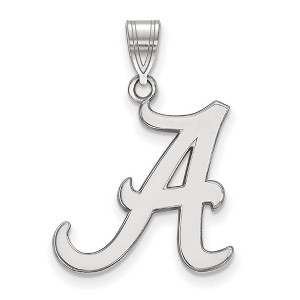 Black Bow Jewelry 14k White Gold Alabama Crimson Tide NCAA Large Pendant - 1 of 3
