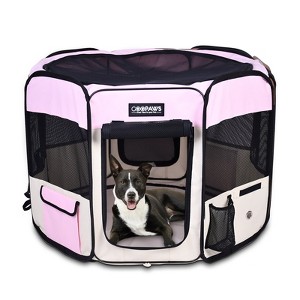 GOOPAWS 2-Door Portable Soft-Sided Dog, Cat & Small Pet Exercise Playpen - 1 of 4