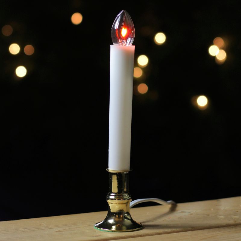 Northlight White Flicker Flame Christmas Candle Lamp, 8.75 Inch, 2 of 5