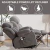 PAGED Modern Swivel Massage Recliner Chair with Heating, Rocking Chair with 2 Cup Holders, Side Pocket and USB Port for Living Room, Bedroom - 2 of 4