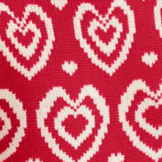 classic red fair isle hearts