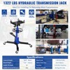 Heavy Duty 2-Plunger Transmission Jack with 2-Stage Hydraulic Telescopic Lift, Foot Pedal  & 360 Degree Swivel Wheels, 1322 LBS Capacity - 2 of 4
