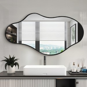Beautyolove Irregular Aluminum Alloy Framed Asymmetrical Wall Mirror - 1 of 4