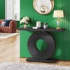 KTMBDW Modern Console Table with Geometric Base, 40 inch Wood Entryway Table Sofa Table Narrow Long, Accent Table for Living Room, Hallway - 2 of 4
