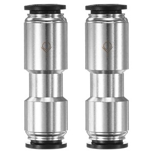 Unique Bargains Nickel Plated Brass Plastic Push to Connect One Way Check Valve 2 PCS - 1 of 4