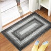Indoor Modern Imitation Weaving Textured Area Rugs for Bedroom Living Room Abstract Easy Care Washable Soft Low Pile Non Slip Carpet - 4 of 4