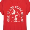 Women's - Peanuts - Wake Up And Chase Dreams Oversized Graphic T-Shirt - 2 of 4