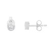 10K Gold 1/5 Cttw Round Diamond Bezel-Set Stud Earrings - 3 of 4
