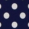 navy w/ white polka dot
