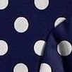 navy w/ white polka dot