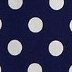 navy w/ white polka dot