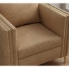 CAVINAS Velvet Upholstered Accent Chair with Rivet Trim and Metal Legs, Button Tufted Armchair for Living Room and Bedroom - 4 of 4