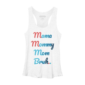 Women's Design By Humans Mother's Day Mama Mommy Mom Bruh By prsfashion Racerback Tank Top - 1 of 2