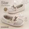 CUSHIONAIRE Stella Women's Moccasin Slippers – Faux Fur Lining, Memory Foam & Wide Widths Available - 3 of 4