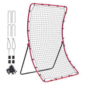 VEVOR Baseball And Softball Rebounder Net, 4 x 5.5 ft PitchBack Baseball Pitching Nest, Pitch Return Trainer Rebound Net with Pitching Target - 1 of 4