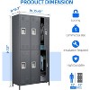 SUXXAN 6 Doors 72''H Metal Storage Locker for Employees for School Gym,Assembly Required - 4 of 4