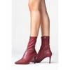 Thalin - Burgundy Velvet Side-Zip Stiletto Boot (Women) | Prologue Shoes - 2 of 4