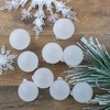 Northlight Frosted Matte Christmas Glass Ball Ornaments - 2.5" (65mm) - Clear - 9ct - 2 of 4