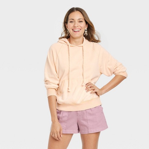 Women's Hooded Sweatshirt - Universal Thread™ Beige L : Target