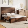 AMERLIFE Rustic Wood Bed Frame with 51.2" Spliced Headboard - 3 of 3
