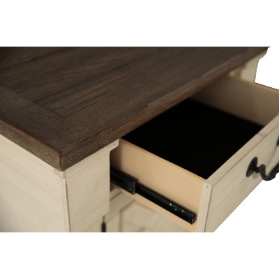 Farmhouse Fresh Two-Tone 1 Drawer Nightstand with USB Ports