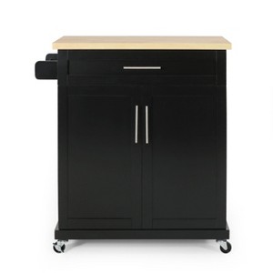 NicBex 32Inch Rolling Kitchen Island with 1 Drawer and 2 Door Cabinet,Mobile Kitchen Island Cart with Towel Holder - 1 of 4