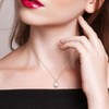 EVERLY JEWELRY | Sterling Silver 6.5-7mm Cultured Freshwater Pearl and Diamond Accent Swril Pendant with Chain - 18 in - 4 of 4