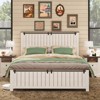 AMERLIFE Farmhouse Bed Frame with 47" Tall Headboard and Sliding Barn Doors - 3 of 3