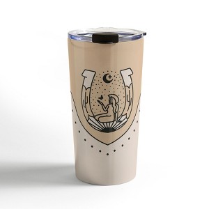 Allie Falcon Good Fortune Gal Neutral 20 oz Stainless Steel Travel Mug - Deny Designs - 1 of 4