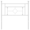 vidaXL Modern Metal Headboard, Robust Steel, Easy Assembly, White, Twin - 3 of 4