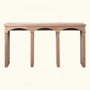 KIGFTSOD Rustic Archway Console Table, 60" Long with Decorative Arched Legs & Natural Wood Finish, for Hallway, Living Room, Foyer - 3 of 4