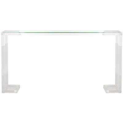 Benji Acrylic Console Table - SFV3103A - Clear - Safavieh Couture
