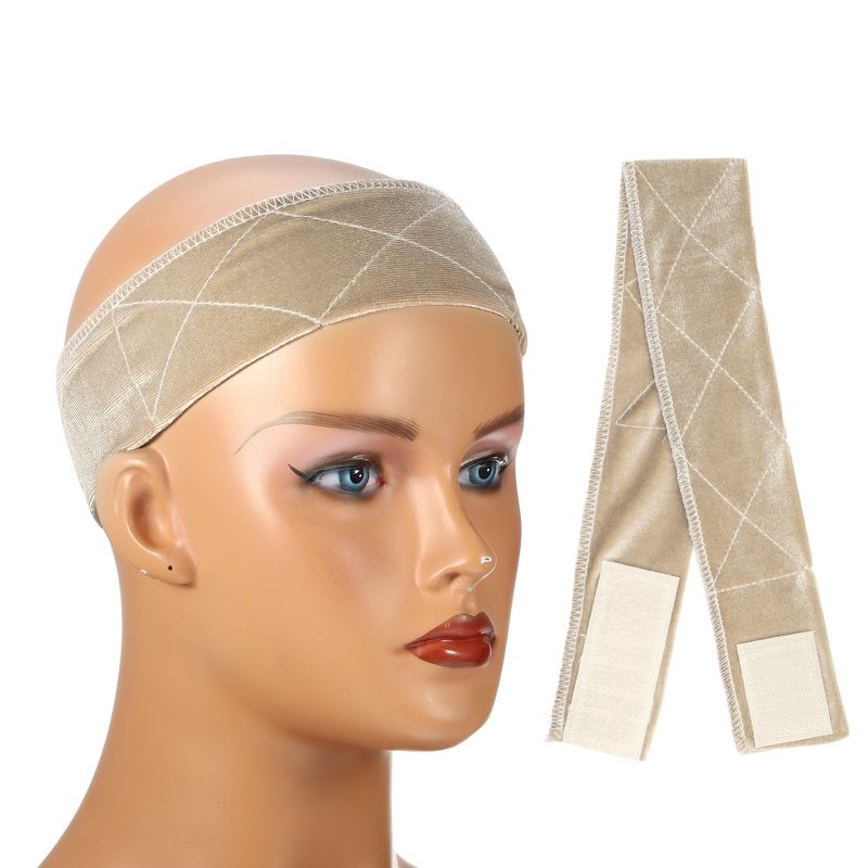 Unique Bargains Women's Adjustable Wig Fastener Band 2 Pcs, 1 of 7