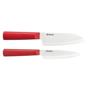 Kyocera INNOVATIONwhite® 2 Piece Ceramic Knife Set, 5.5" Santoku, 4.5" Utility Knife - 1 of 2
