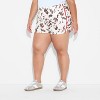 Women's Cow Print Graphic Shorts - White - 2 of 3