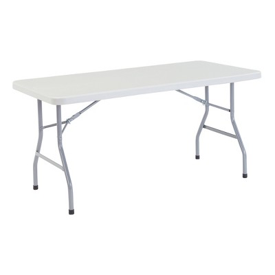 30"x60" Heavy Duty Folding Banquet Table Speckled Gray - National Public Seating