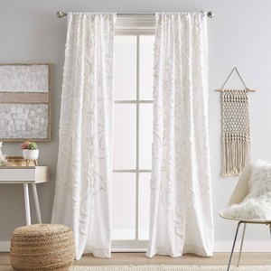 84"x50" Peri Home 2pk 84" Gates Tufted Chenille Curtain Panel - 1 of 4