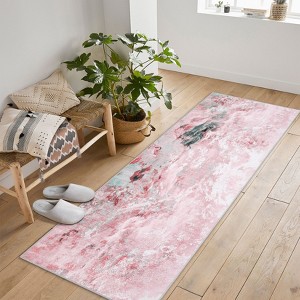 Area Rug for Living Room Modern Abstract Rug Washable Foldable Rug Non Slip Low Pile Area Rug for Office Study - 1 of 4