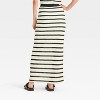 Women's Knit Openwork Maxi Sweater Skirt - Universal Thread™ Black/White Striped - 2 of 3