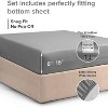 Premium Fitted Sheet Ultra Soft & Breathable - Deep Pocket for 8"-16" Mattresses - CGK Linens - 3 of 4