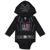 Star Wars Chewbacca Darth Vader R2-D2 Baby 3 Pack Long Sleeve Bodysuits Newborn to Infant - image 2 of 4