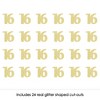 Big Dot of Happiness Gold Glitter 16 - No-Mess Real Gold Glitter Cut-Out Numbers - 16th Birthday Party Confetti - Set of 24 - 2 of 4
