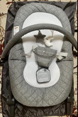 Aura Deluxe Portable Rocker & Bouncer - Quilted Charcoal Tweed