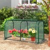 Costway Portable Mini Greenhouse 47" x 22" x 24" Outdoor Indoor Tunnel Greenhouse Green/White - 2 of 4