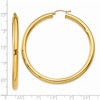Black Bow Jewelry 4mm, 14k Yellow Gold Classic Round Hoop Earrings, 55mm (2 1/8 Inch) - 3 of 4