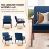 Kumasinova Mid-Century Accent Chair, Velvet Upholstered Armchair, Wingback Chair Sofa Chair with Plush Cushions, 300 lbs Capacity, Living Room Chair - 4 of 4